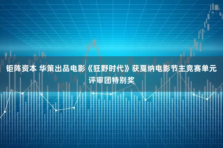 钜阵资本 华策出品电影《狂野时代》获戛纳电影节主竞赛单元评审团特别奖