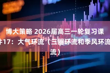 博大策略 2026届高三一轮复习课件17：大气环流（三圈环流和季风环流）